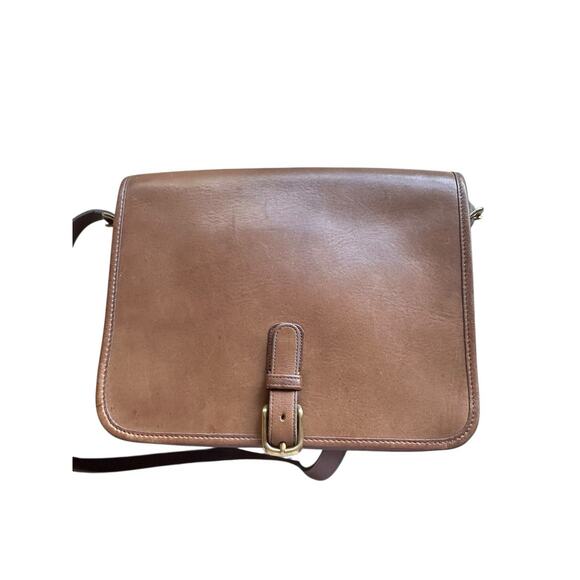 Vintage Coach Large Saddle Pouch CB130 In Putty Leather...